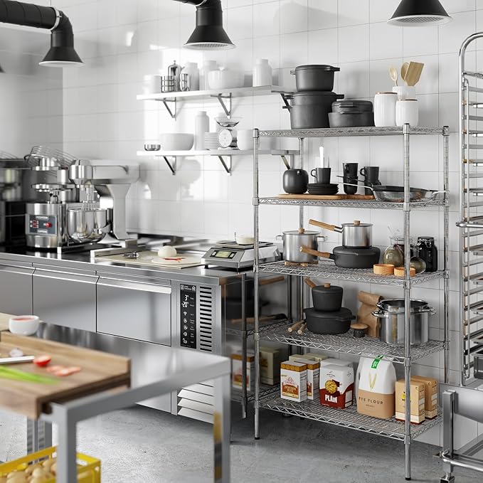 Regal Altair 18" Deep x 36" Wide x 64" Height Wire Shelving Kit | 5-Tier | NSF Commercial Storage Rack Unit