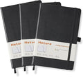 Heture Hardcover Notebooks, A5 Lined Journals Notebook for Writing 160 Pages, 8.2 x 5.5 inch, Classic Ruled Notebooks for College/Work/Travel(Black 3 Pack)