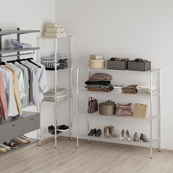 Regal Altair 18" Deep x 54" Wide x 54" Height Wire Shelving Kit | 4-Tier | NSF Commercial Storage Rack Unit