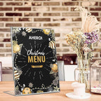 Aheroi Acrylic Sign Holder 8.5 x 11, 30Pcs Plastic Sign Holder 8.5 x 11 Standing, Clear Paper Holders Acrylic Paper Document Holders, Plastic Stands Flyer Display,Office School Table Supplies