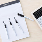 Amazon Basics Fine Tip Point Permanent Markers for Office, School, and Home Use, Black, 12 Pack