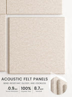 Bumusty Large Cork Board 47"x35" Alternative - 12 Pack Felt Wall Tiles with 70 Safe Removable Adhesive Tabs, 30 Pushpins, Cork Boards for Walls Pin Board Bulletin Board Office Decor (Oatmeal)