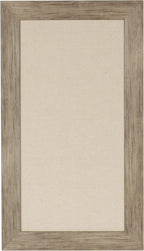 DesignOvation Beatrice Framed Linen Fabric Pinboard, 13x23, Rustic Brown