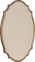 Kate and Laurel Leanna Decorative Scalloped Metal Pinboard; 24 x 36; Gold; Framed Rounded Oval Vintage Bulletin Board for Unique Display; Organization; and Decor