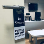 Business Design Do Not Disturb Sign - In Session, 2 Pack, Double Sided, Ideal for Offices, Online Sessions and Meetings, Online Classes, Home Offices, Counseling, Clinics, Therapy, Massage sessions