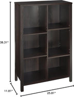 ClosetMaid 16055 Premium Adjustable 6-Cube Organizer, Black Walnut