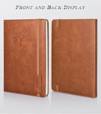 Biuwory Lined Journal Notebook for Women Men,256 Pages A5 Hardcover Leather Journals for Writing,Travel,Business,Work & School,College Ruled Notebooks for Note Taking,Diary Notepad 5.7"×8.3"(Brown)