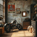 Funny Biker Metal Tin Sign Vintage Motorcycle Wall Decor — “Everything Will Kill You So Choose Something Fun” Skeleton Rider Sign for Garage, Bar, Man Cave, or Gift for Bikers (somethingfun-001)