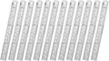 ZZTX Ruler Metal Straight Edge Stainless Steel Ruler 6 Inch Ruler Set Rulers Bulk 12 Pack
