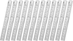 ZZTX Ruler Metal Straight Edge Stainless Steel Ruler 6 Inch Ruler Set Rulers Bulk 12 Pack