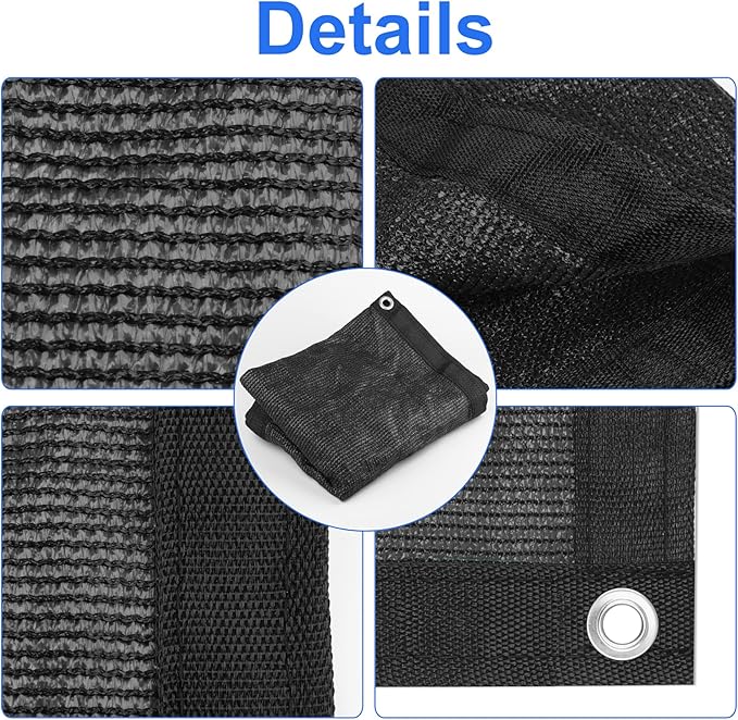 Black 4' x 45' Fence Privacy Screen Commercial Outdoor Backyard Shade Windscreen Mesh Fabric