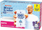 Mr. Clean Magic Eraser Sponge, Bathroom Cleaner, Shower Cleaner, Tub Cleaner, Soap Scum Remover, Bathroom Cleaning Supplies, Dawn Cleaning Power with Febreze Lavender Scent, 2 in 1 Bath, 7ct