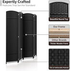 Sorbus 4 Panel Room Divider 6 ft. Tall - Privacy Screen, Extra Wide Double Hinged Panels, Mesh Hand-Woven Design, Partition Room Dividers and Folding Privacy Screens, Wall Divider for Room Separation