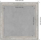 Amanti Art Silver Framed Magnetic Board 19x19 Small Vision Board for use with Magnets, 100% Metal Sheet to Display Items as Office Decor or for Home Organization in mudroom, Kitchen or Kids Room