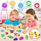 Arscniek 40 Pack 3D Puzzle Animal & Food Erasers for Kids, Take Apart Mini Pencil Erasers, Bulk Party Favors, Classroom Prizes, Treasure Box & Stocking Stuffers