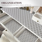 ALIUNI Drawer and Shelf Liner, Non-Slip Kitchen Cabinet Liners Non-Adhesive Thick Strong Grip Waterproof Washable Mats Protect Dresser Shelves Cupboard Bathroom Cabinets, Gray, 18 in X 10 FT