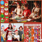 JULMELON 72PCS Christmas Party Favors Set, 36PCS Christmas Pencils with 36PCS Snowman Snowflake Santa Erasers, Pencils for School Classroom Winter Holiday Party Reward Supplies