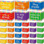 Affrolling 24 Pcs Inspirational Privacy Folders Bulk for Students Cardboard Privacy Boards Desk Divider Panel Waterproof Testing Divider for Classroom Back to School Study Supplies (Colorful)