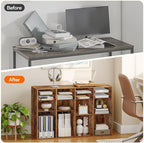 HOOBRO Wooden Literature Organizer, 36-Slot Mail Sorters, Removable Classroom Mailbox, Student Mailboxes for Classroom, Paper Storage Organizer, for Home, Office, Classroom, Rustic Brown FG36WF01
