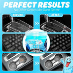 Gunk Getter 12 Pack Cleaning Gel for Those Hard to Reach Places, Automotive Cup Holder Electronic Keyboard Office, Slime Gel Cleaner Dust Crumb Removal (Jar, Blue, 3.5oz)