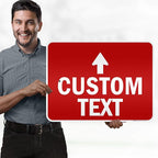 Custom Arrow,Custom Directional Sign, Up Arrow,18x24 Inches, 3M EGP Reflective, Rust Free .080 Aluminum, Fade Resistant, Made in USA by My Sign Center