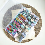 664 Pcs Paper Clips and Binder Clips Kit Assorted Sizes Colored Office Clips Set Small Medium Large Push Pin for Office and School Supplies