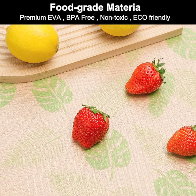 Cooyes Shelf Liner – Premium Non-Adhesive Cabinet & Drawer Liner for Kitchen – Waterproof Shelf Paper with Modern Pattern – Durable EVA Cabinet Mat – Easy to Cut （12" W x 120" L）