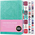 Legend Planner – Weekly & Monthly Life Planner to Hit Your Goals & Live Happier. Organizer Notebook & Productivity Journal. A5 (Aquamarine)