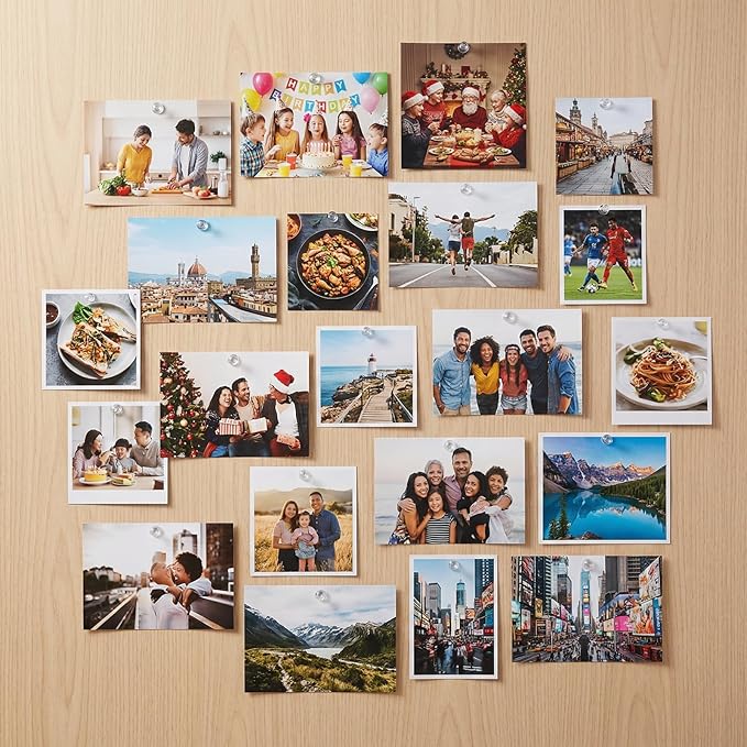 Push Pins 200Pcs Thumb Tacks: Clear Push Pin for Bulletin Board - Plastic Head & Steel Point - Reusable Cork Board Thumbtacks for Wall Map Posters Picture Hanging Home Office School