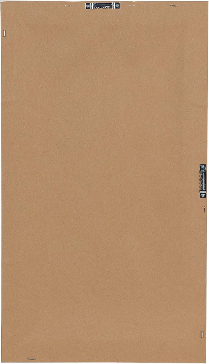 DesignOvation Beatrice Framed Linen Fabric Pinboard, 13x23, Rustic Brown