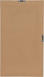 DesignOvation Beatrice Framed Linen Fabric Pinboard, 13x23, Rustic Brown