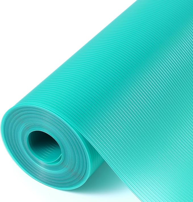 Shelf Liners for Kitchen Cabinets Drawer Liner Non Adhesive Cupboard Mat EVA Material Waterproof Refrigerator Mats Washable Fridge Liner for Cupboard and Desks Liner Blue 17.3 x 236.2 Inches