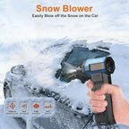 JUFINX Air Duster -250000RPM- Snow Blower, Replaceable Batteries 2pcs,Long Life-mini Blower, 3-Gear Adjustable- Electeic Air Duster for Keyboard,PCs,Outdoors,Snow,Leaves,Car Cleaning (2*Batteries)