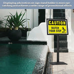 STANDNEE Heavy-duty Poster Stand Holder 11"x 17" Pedestal Floor Standing Sign Holder Vertical and Horizontal View Sign Display, PVC Magnetic Frame, Black