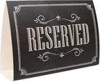 20 Pack Rustic Reserved Table Sign - Reserved Signs For Wedding - Black Chalkboard Reserved Signs - Wedding Accessories - Tent Cards For Reserving Seats & Places - Place Cards for Party
