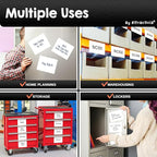Attractivia Dry Erase Magnetic Labels 7.3 x 5.6 in, Dry Erase Magnets, 20-Pack, White Erasable Write-On All-Purpose Labels, for Office, Education, Home, Whiteboard