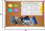 Cork Bulletin Board, Bulletin-Boards, Notes Board, Memo Board, 18 x 24inch, Silver Aluminum Frame