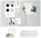 Large Cork Board Tiles for Wall with Push Pins, Removable 36" x 24" Bulletin Board Sets, Adhesive Pin Board | Magrowill 6 Packs Felt Panels for Office Home Classroom Dorm Interior Wall Decor