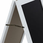 Sunnydaze Magnetic A-Frame Chalkboard Sign - Double-Sided Chalk Sandwich Board Sidewalk Sign - 30" x 20" - White