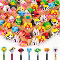 200 Pieces Cartoon Cute Animal Pencil Erasers Pencil Eraser Toppers Rabbit Zebra Mushroom Ladybug Pencils Caps for Students School Classroom Supplies
