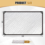 Mindsoft 70% Aluminet Shade Cloth Reflective Tarp 10 x 20 ft Aluminum Cloth Porch Privacy Screen with Grommets Durable Mesh Canopy for Car Garden Patio Pergola Sun Shade Cover(1 Set)