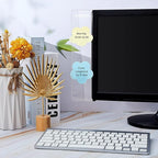 Zonon 8 Pieces Computer Monitor Notes Screen Monitor Memo Board Sticky Note Holder Message Board Computer Side Panel for Office Home Desktop Left and Right
