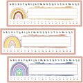 Name Tags Rainbow Theme, Boho Rainbow Name Labels for Students Desks - 30 Pack (01)