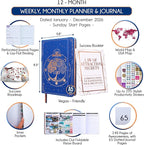 Law of Attraction Planner 2026 Deluxe with Productivity App | Weekly & Monthly Goal-Setting Planner, Life & Gratitude Journal | Include Foldable Vision Board, Gift Box & Stickers