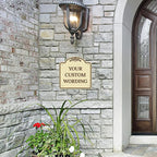 Custom Decorative Sign, Personalized Metal Sign for Business, Driveway, Home, Airbnb, Office Door Plaque,Brown Border Sign, 12x12 Inches, ACM, Fade Resistant, Made in USA by Sigo Signs