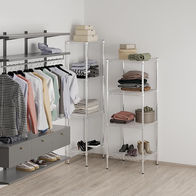 Regal Altair 24" Deep x 24" Wide x 64" Height Wire Shelving Kit | 4-Tier | NSF Commercial Storage Rack Unit
