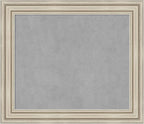 Amanti Art Silver Framed Magnetic Board 26x30 Medium Vision Board for use with Magnets, 100% Metal Sheet to Display Items as Office Decor or for Home Organization in mudroom, Kitchen or Kids Room
