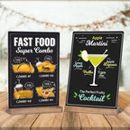 JDEA Wooden Double-Sided Chalkboard with Base (2 Pack) - 8.7x11.5 inches, Black