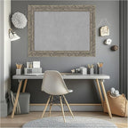 Amanti Art Silver Framed Magnetic Board 25x33 Medium Vision Board for use with Magnets, 100% Metal Sheet to Display Items as Office Decor or for Home Organization in mudroom, Kitchen or Kids Room