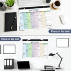 ANYZONE Desk Calendar 2026-2027, 18 Months Calendar from Jan. 2026 to Jun. 2027, 17" x 12" Large Desktop/Wall Monthly Calendar with Corner Protectors, Ample Space ＆ Target for Home, School, Office